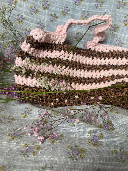 Petit sac rose et léopard